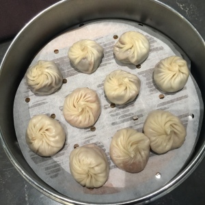Dessert Xiao Long Bao: red bean and taro filled dumplings